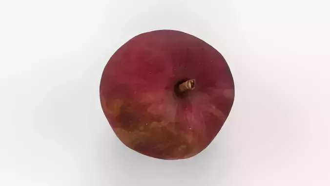 Photorealistic 3D scan of rotten wrinkly overripe old ugly apple Low-poly 3D model 7