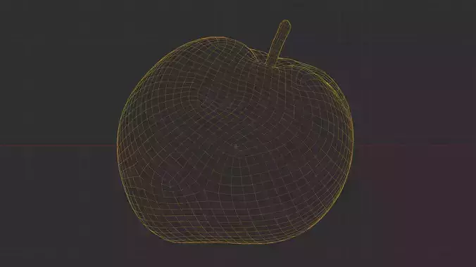 Photorealistic 3D scan of rotten wrinkly overripe old ugly apple Low-poly 3D model 4