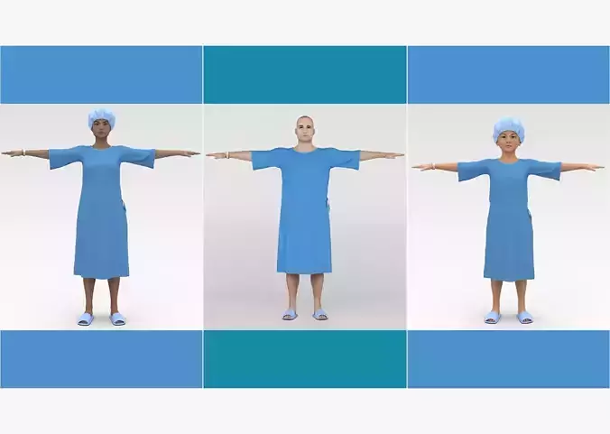 Patients in Blue Gown Collection 