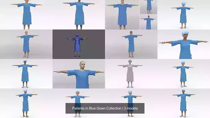 Patients in Blue Gown Collection