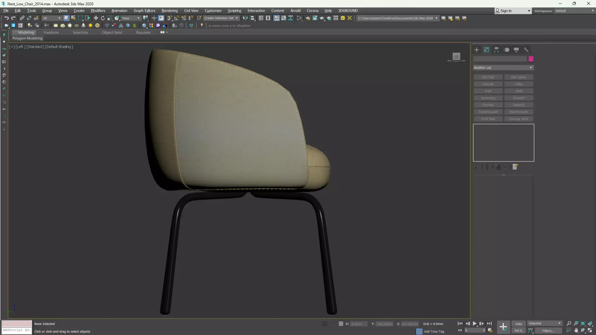 Nest Low Chair Low-poly 3D model_21
