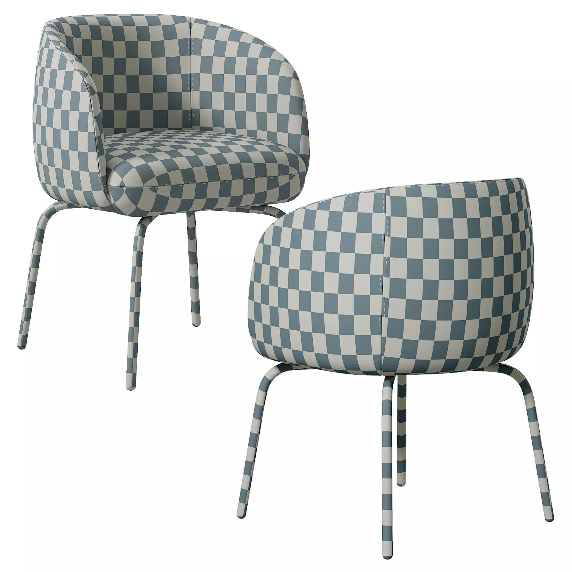 Nest Low Chair Low-poly 3D model_5