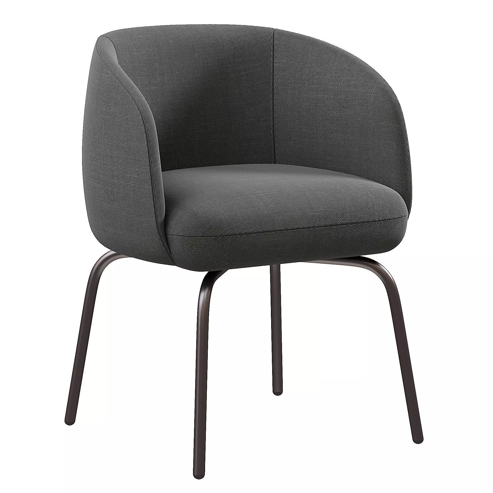 Nest Low Chair Low-poly 3D model_0