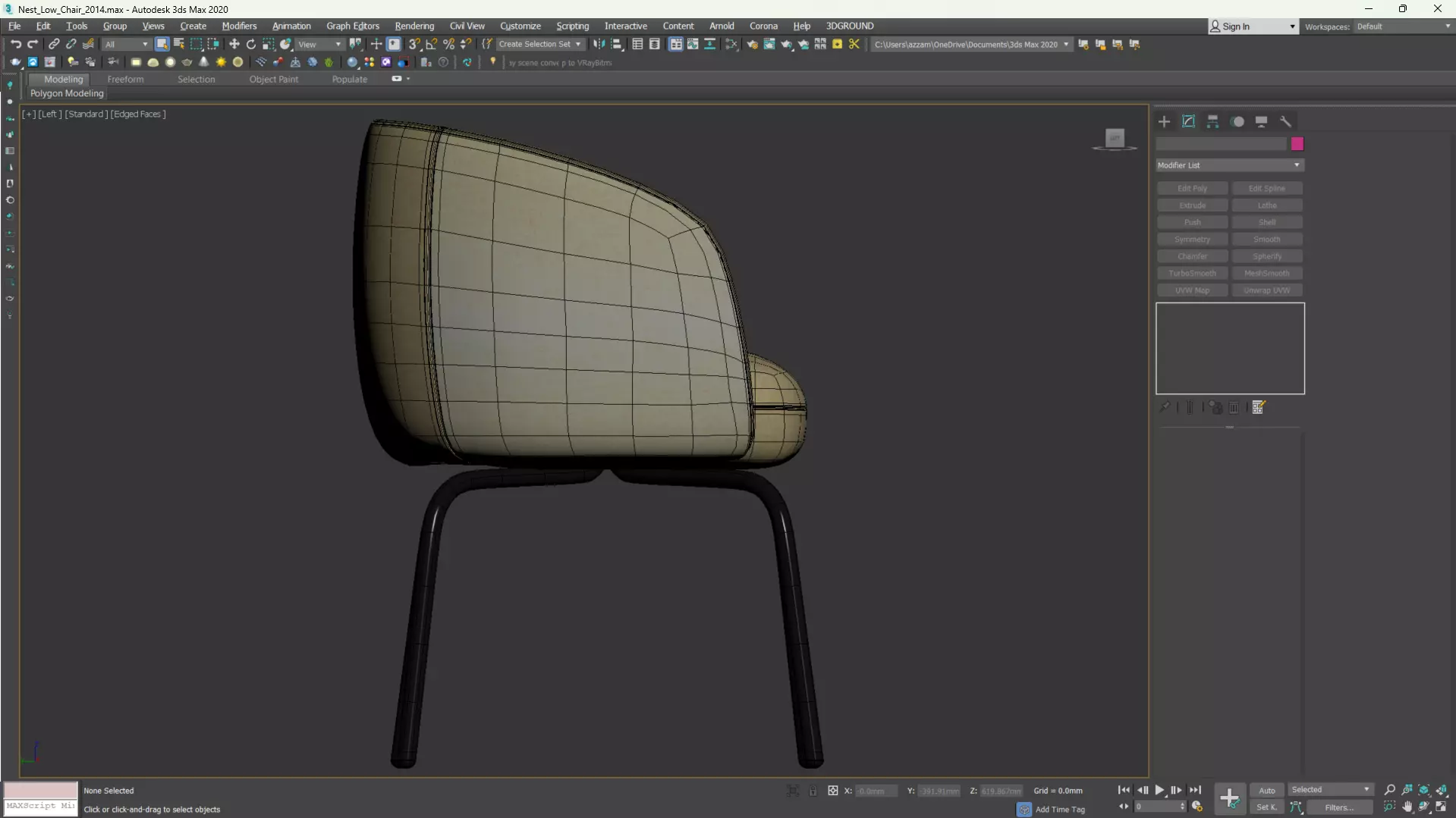 Nest Low Chair Low-poly 3D model_22