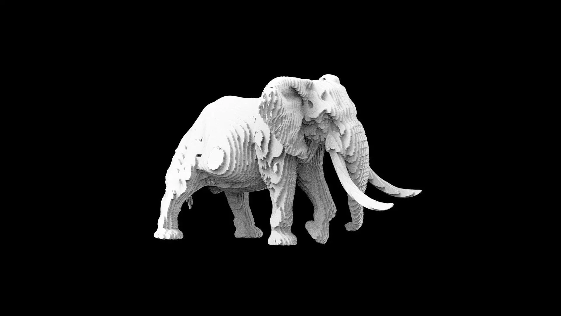 elephant Slice Form - parametric - multiLayer 3D print model