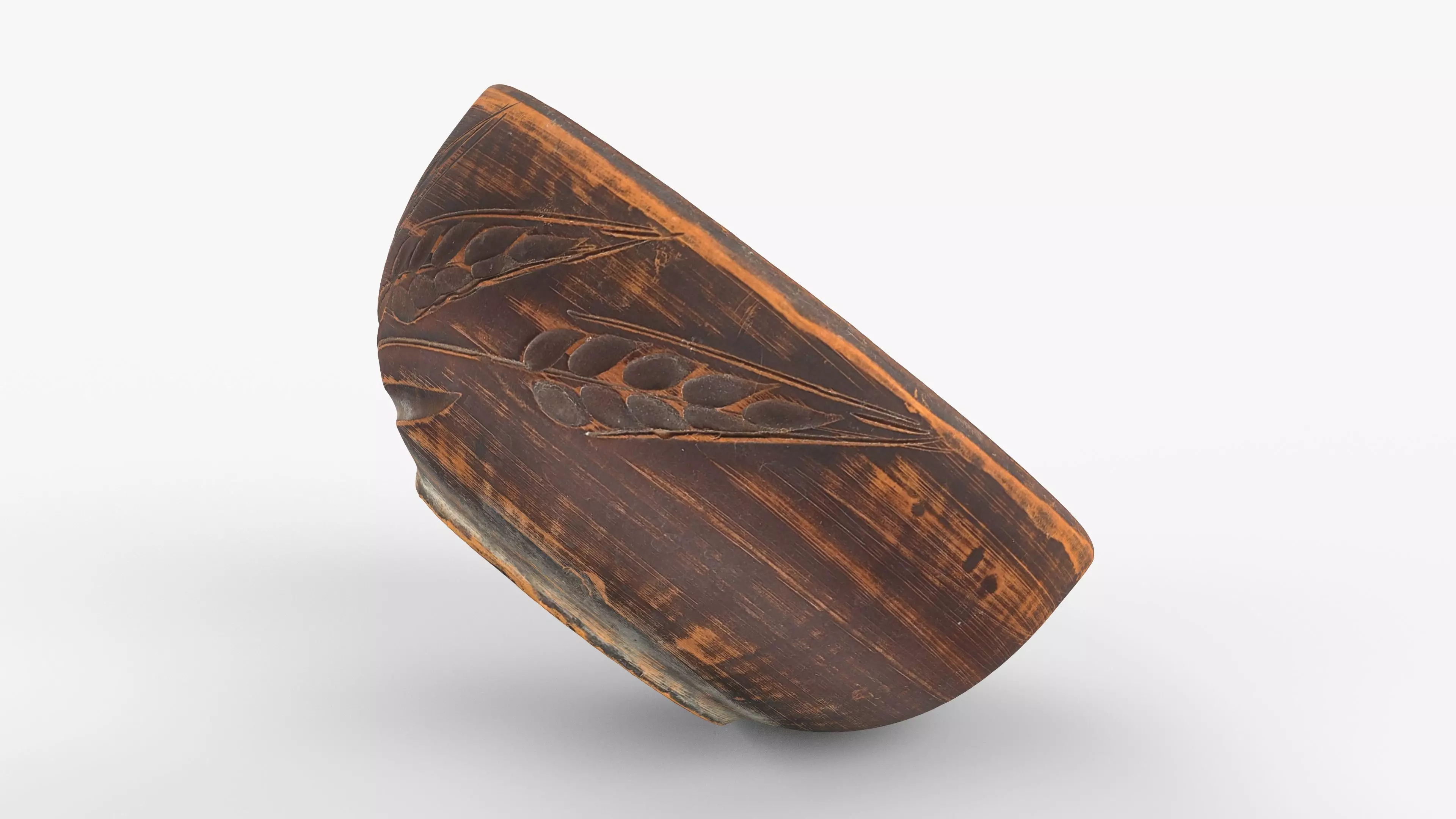 Photorealistic 3D scan of fresh blueberries in rustic clay bowl Low-poly 3D model_6