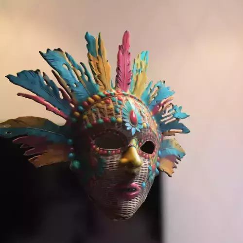Tribal Feather Mask