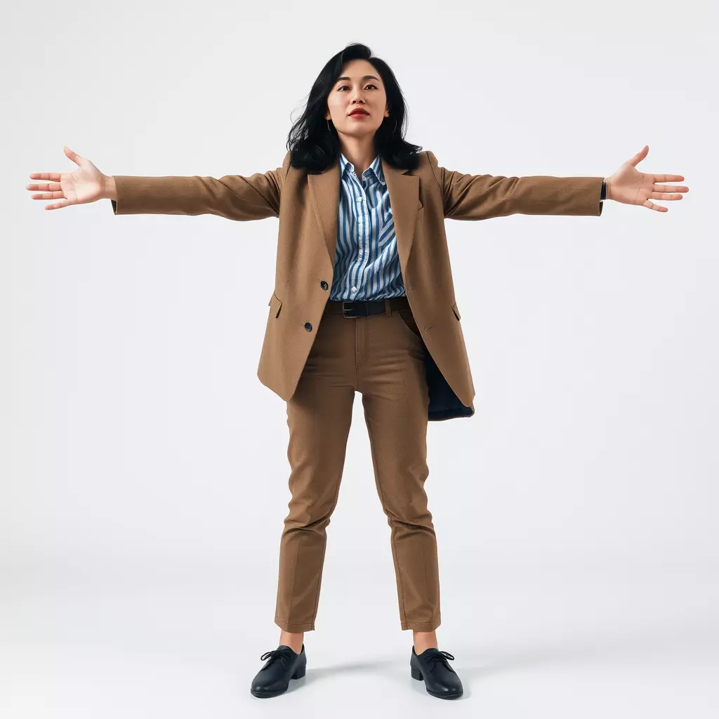 Businesswoman Brown Suit Model Pack Low-poly 3D model_3