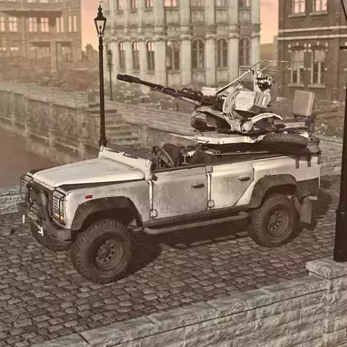 AA 2 Barrels Vehicle for DAZ3D