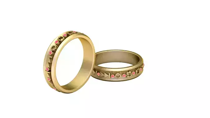 GOLD BRACLETS PENDANT 3D print model