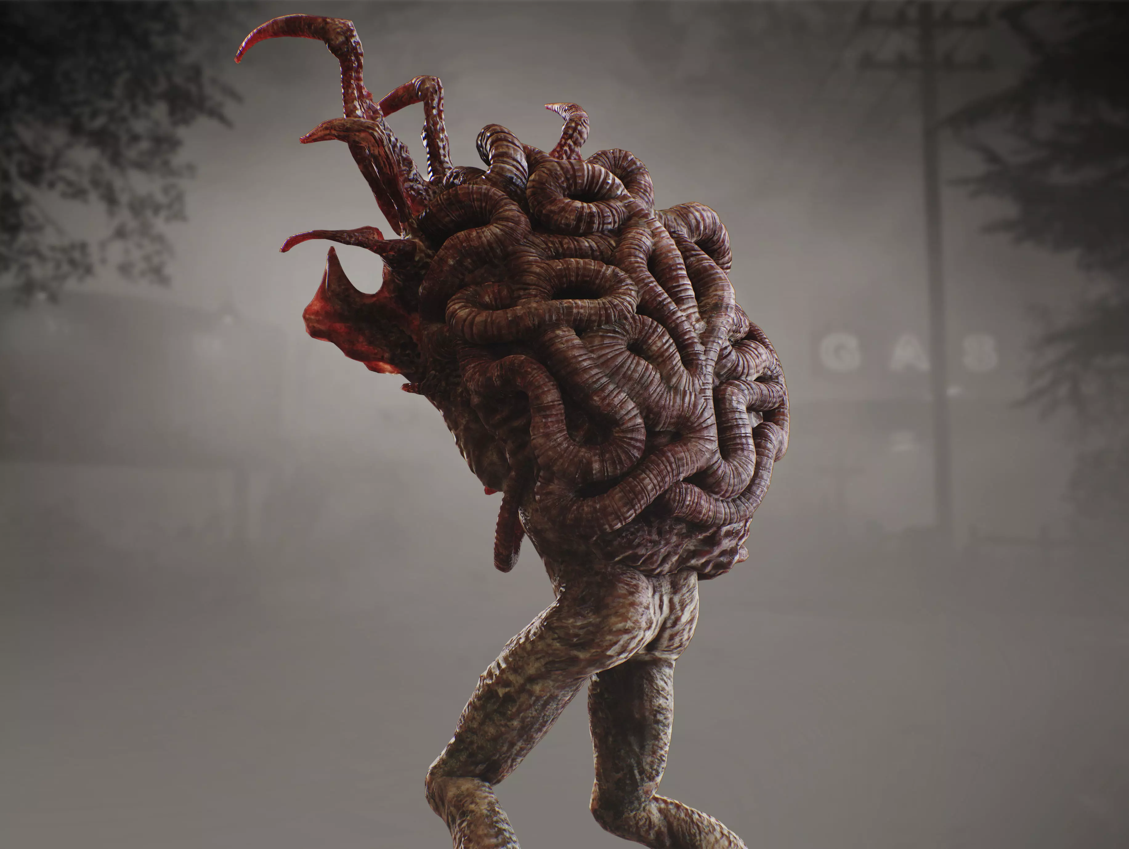 Mutated Creature Low-poly 3D model_6