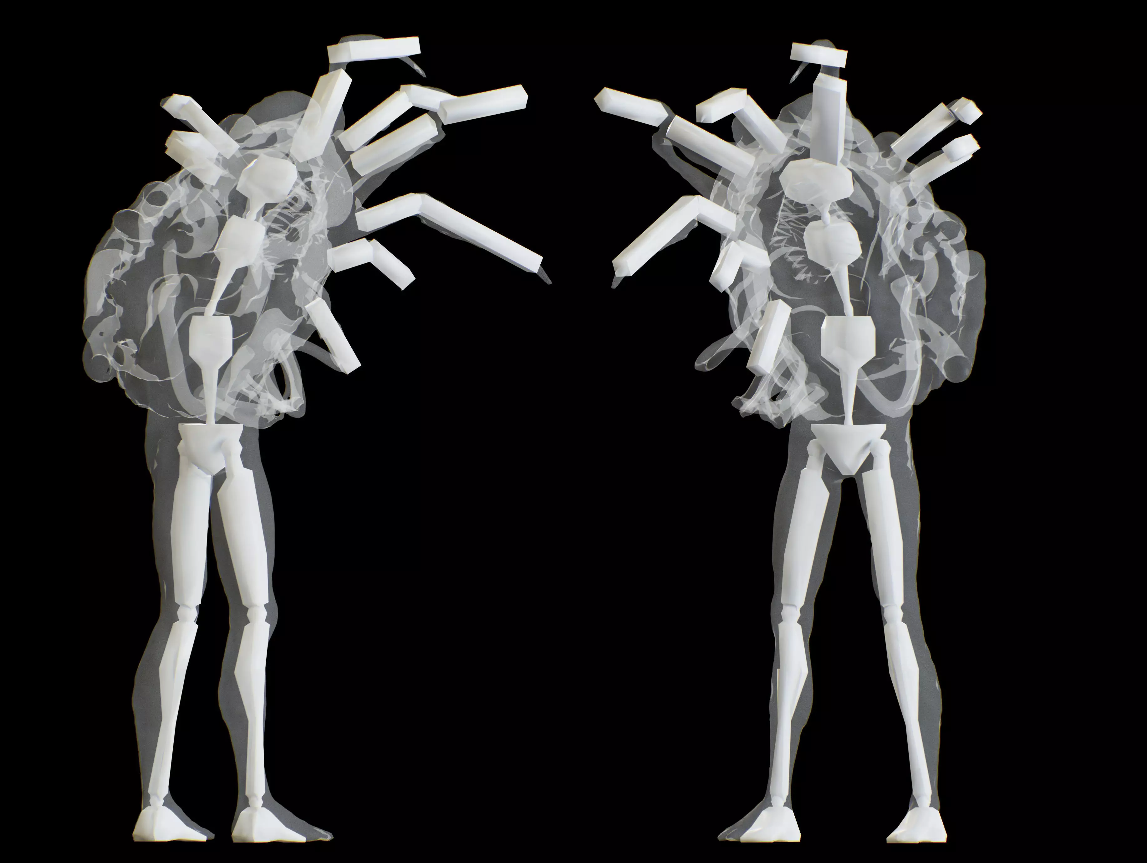 Mutated Creature Low-poly 3D model_11