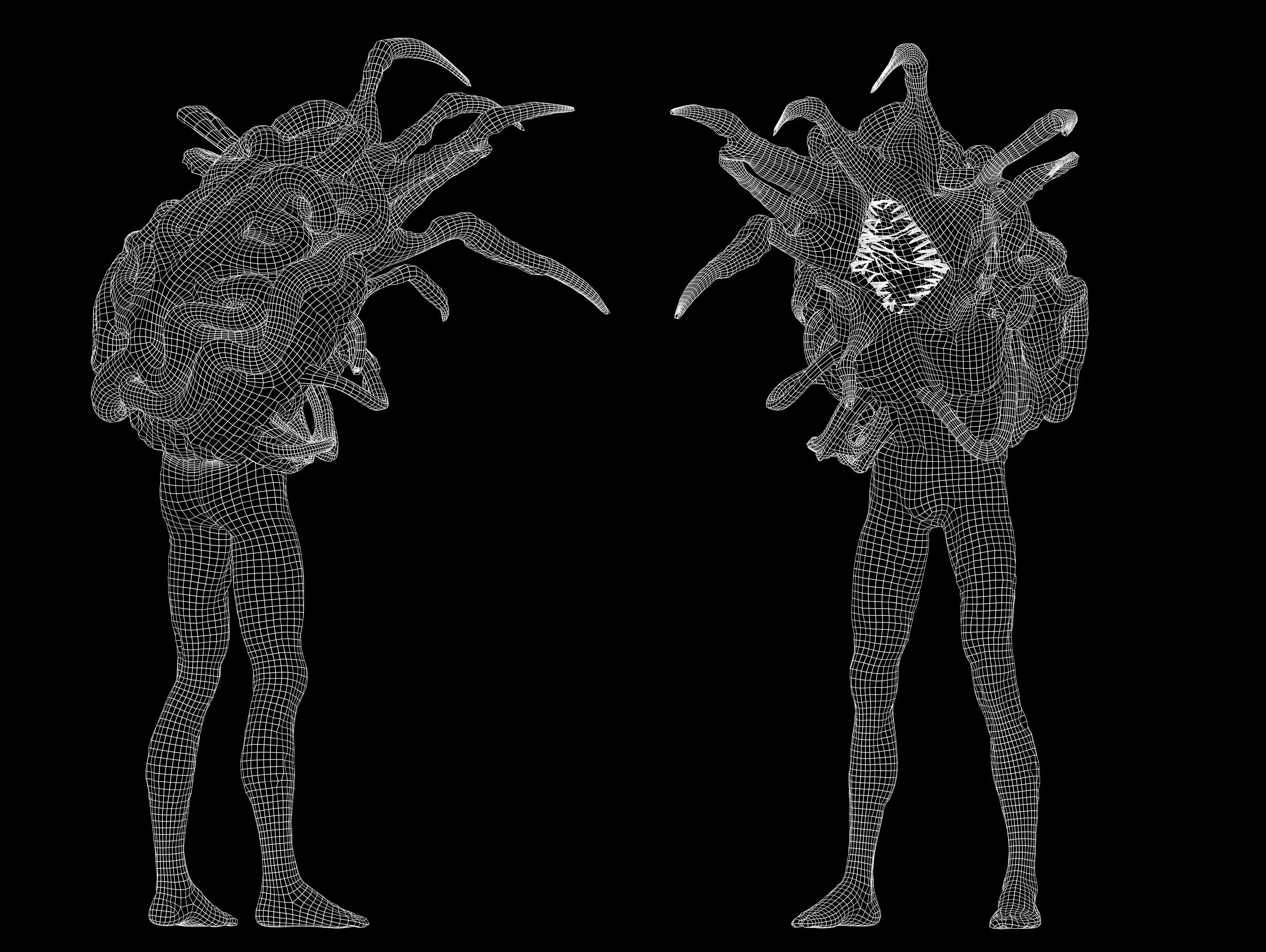 Mutated Creature Low-poly 3D model_12