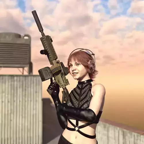 M4 Belt-Fed Support Rifle MW for G8F and G 3D model