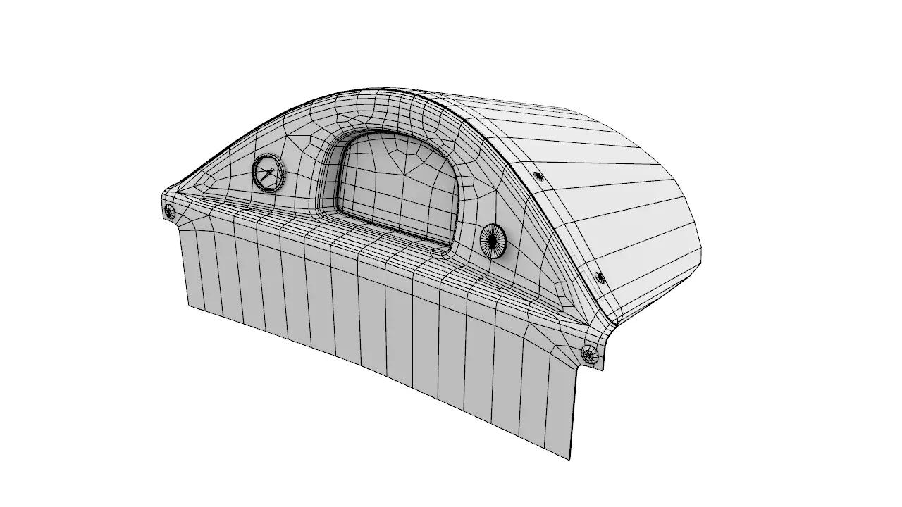 Racepak Dragster fiber dash Low-poly 3D model_6