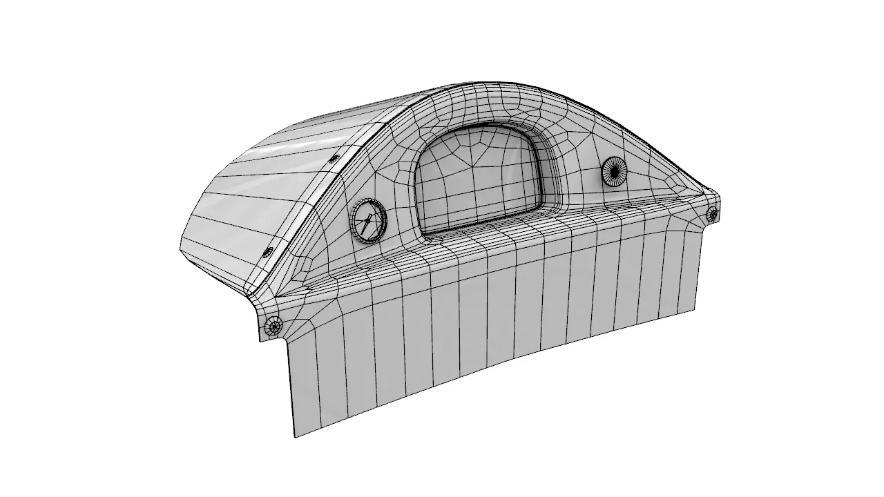 Racepak Dragster fiber dash Low-poly 3D model_4