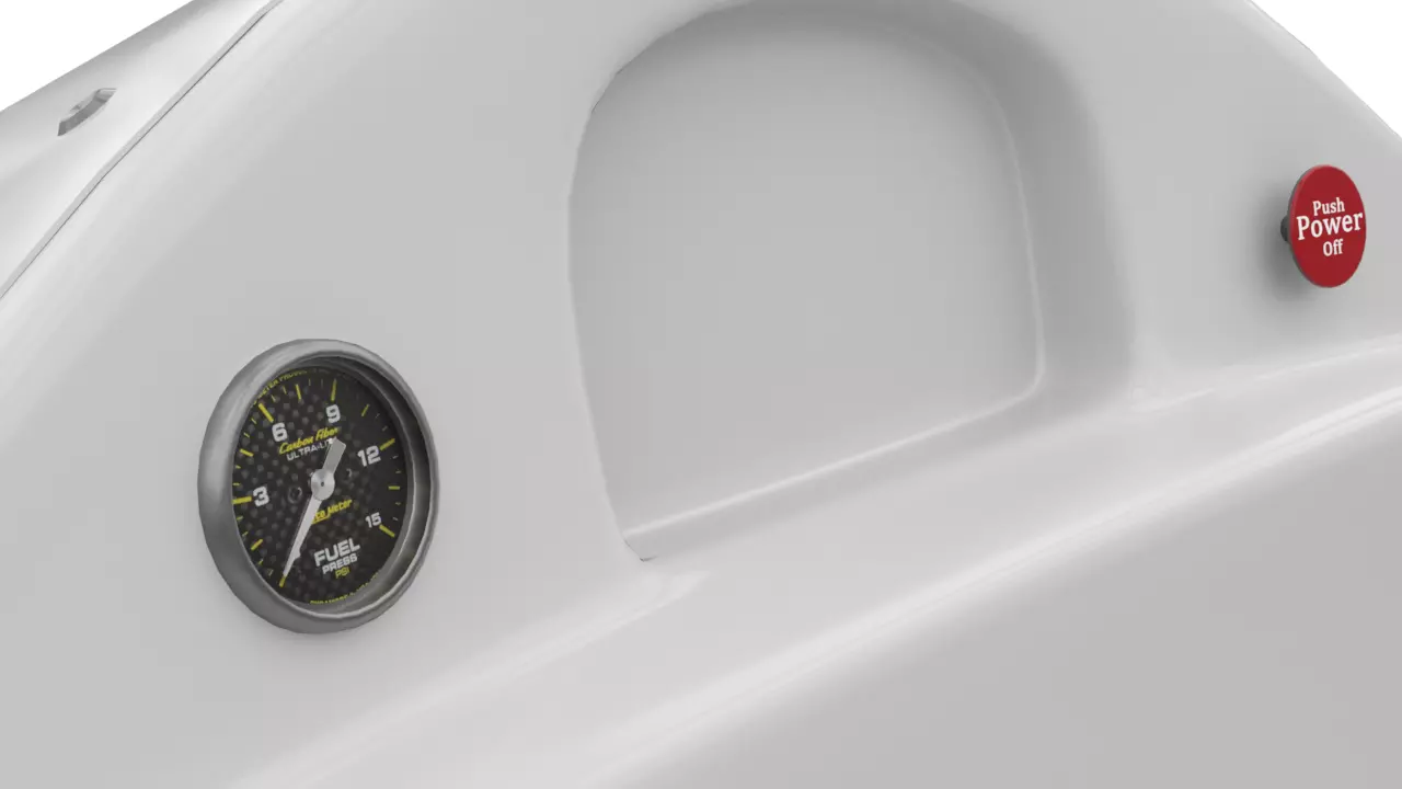 Racepak Dragster fiber dash Low-poly 3D model_3