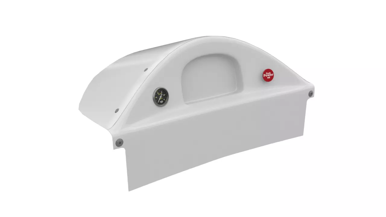 Racepak Dragster fiber dash Low-poly 3D model_0