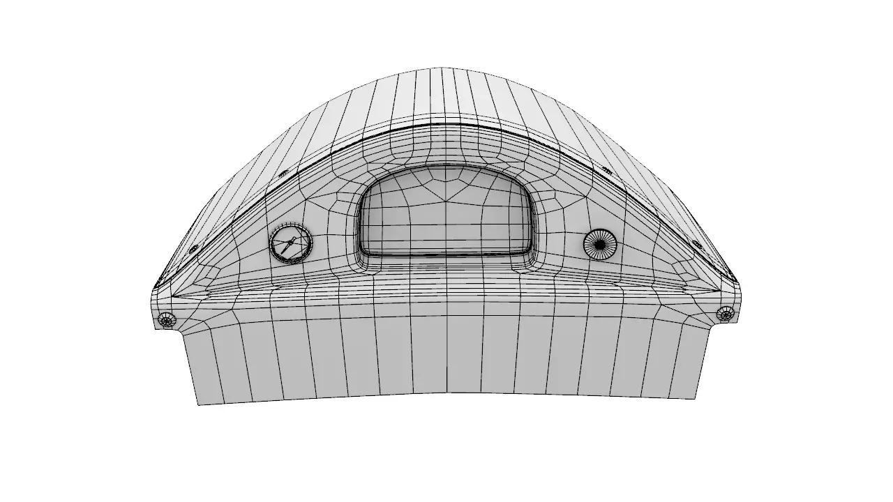 Racepak Dragster fiber dash Low-poly 3D model_5