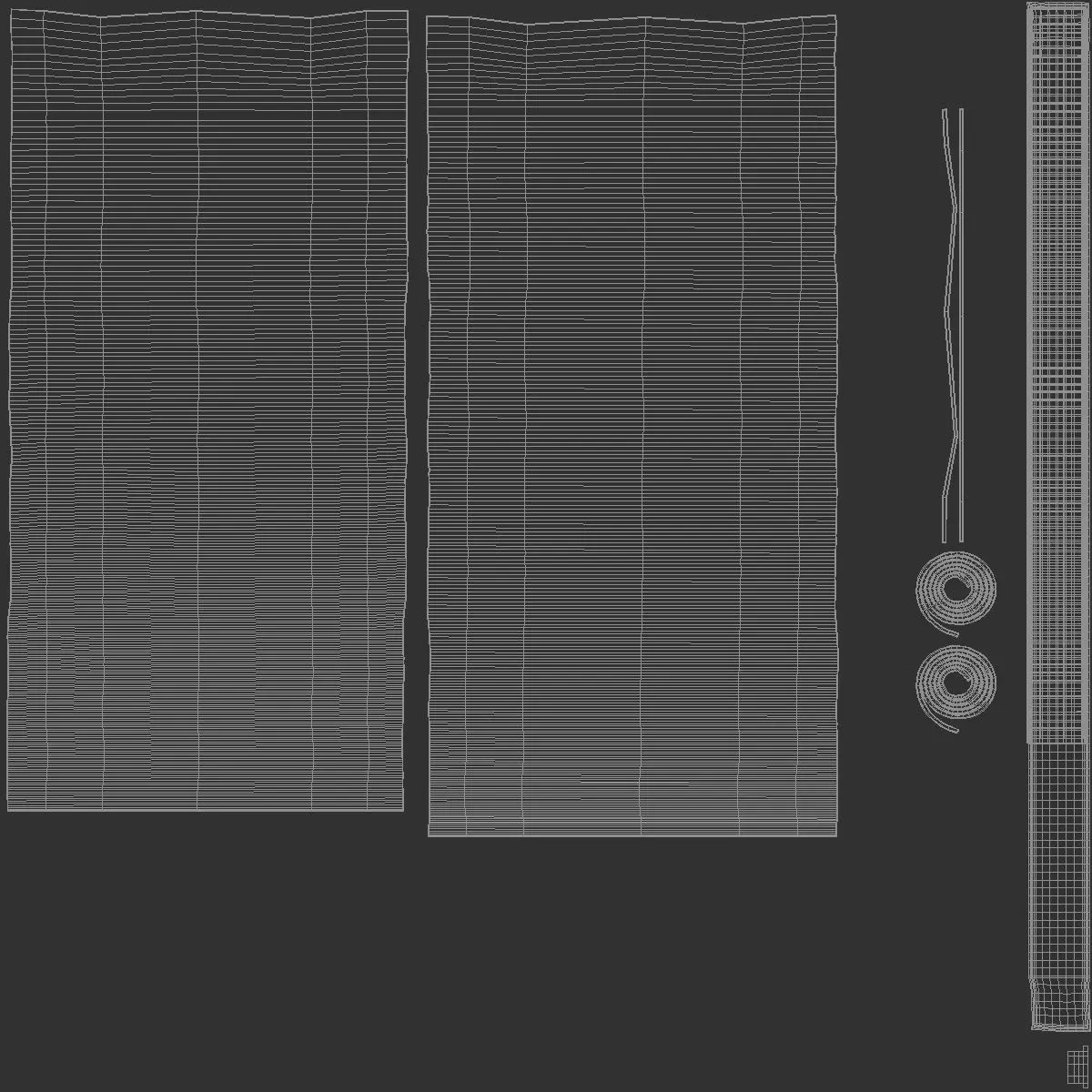 Black Unfolded and Rolled 4 Types Yoga Mat -  tourism and sport 3D model_5