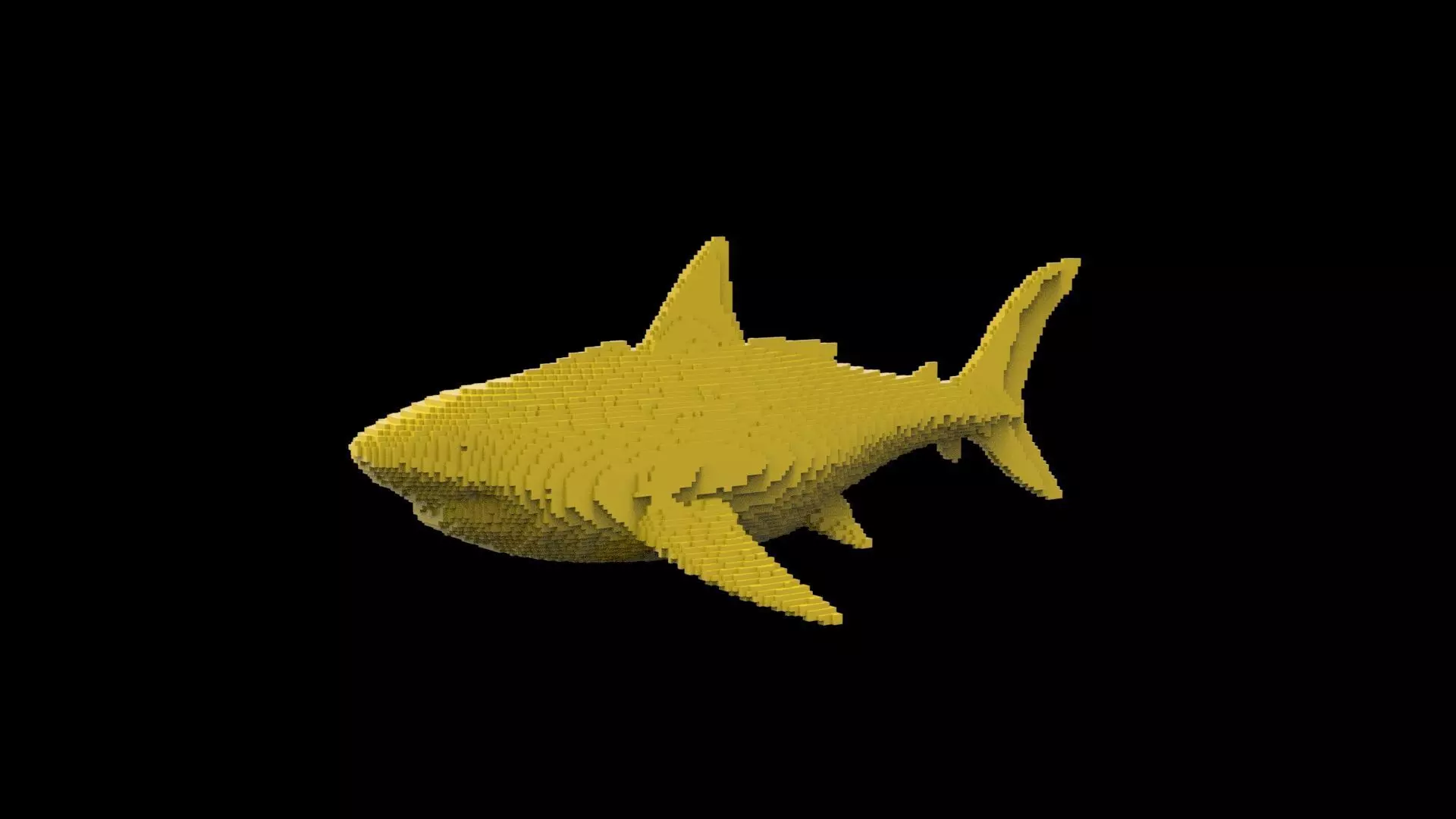 Megalodon voxel 3D print model