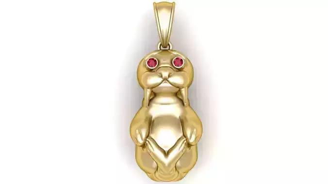 animal inspired pendant 3D printable model  