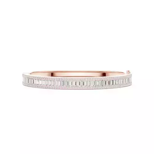 Channel Set Baguette Diamond Bracelet 3DM STL Video  3D print model