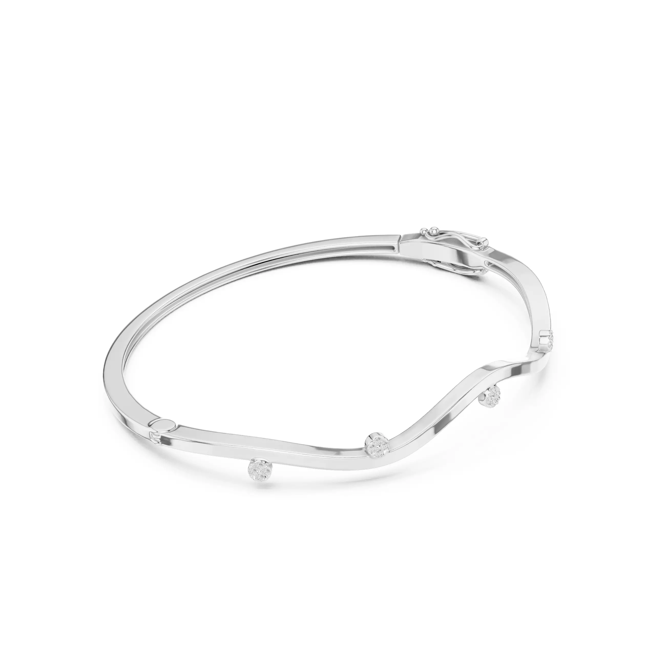 New Trending Design Diamond Bracelet Woman 3DM STL Video 3D print model_9