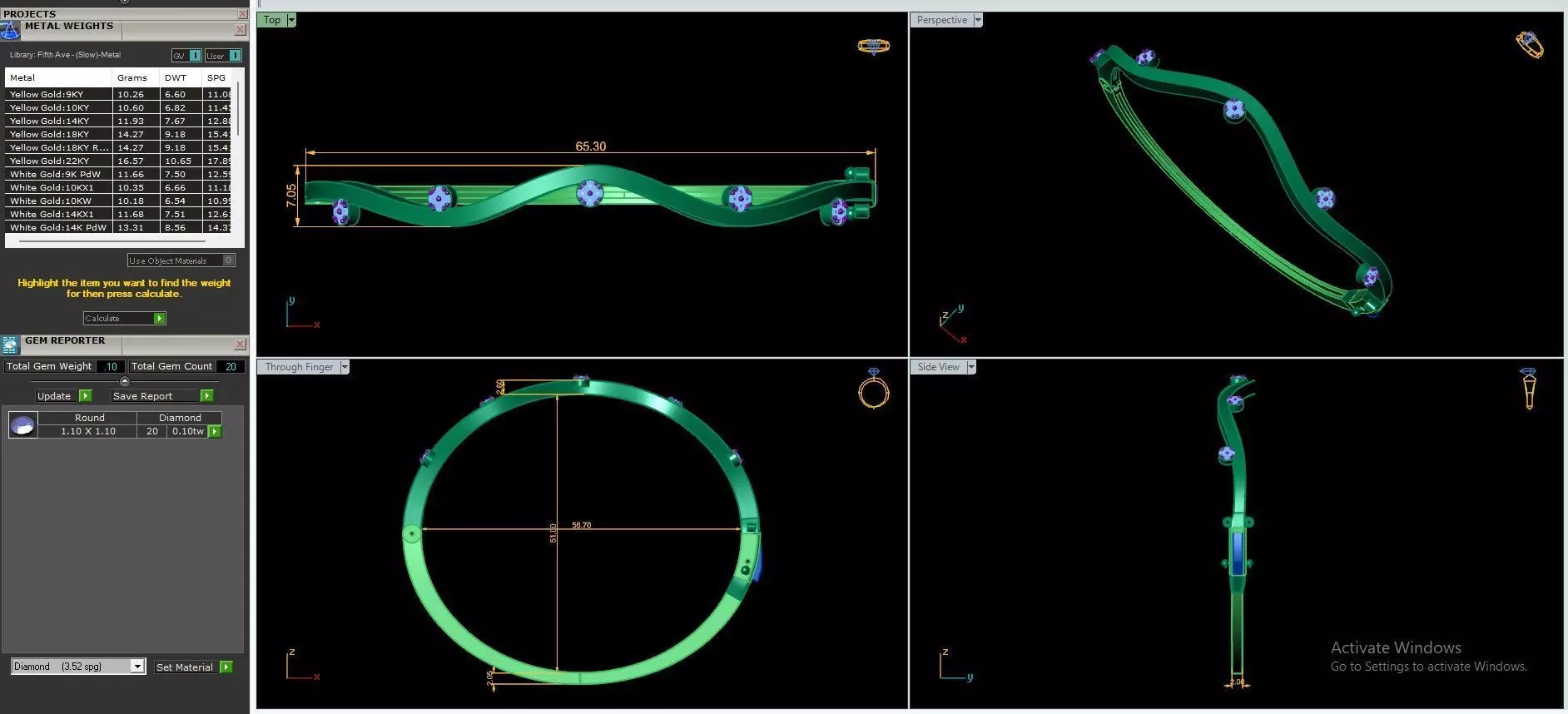 New Trending Design Diamond Bracelet Woman 3DM STL Video 3D print model_12