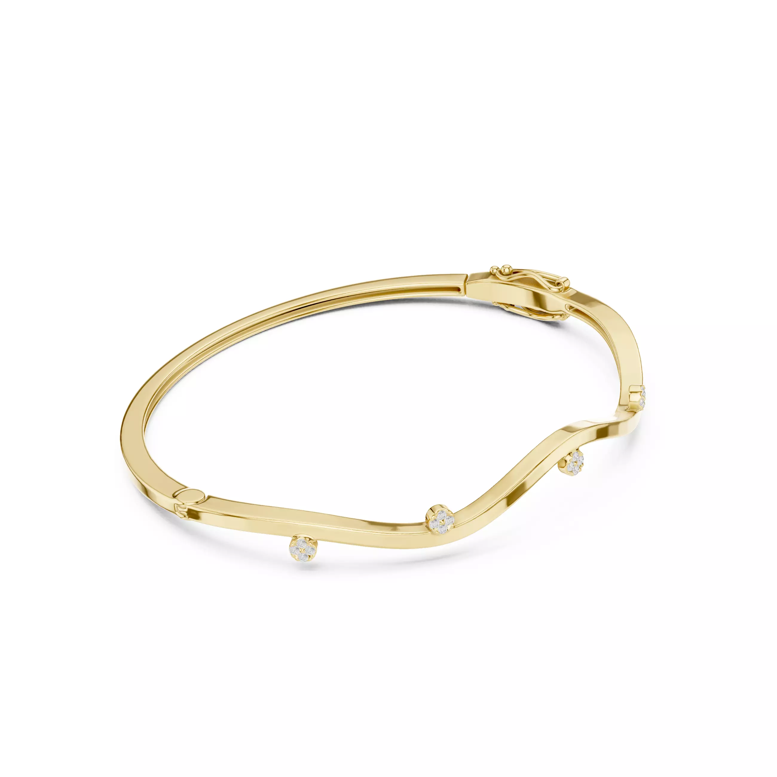 New Trending Design Diamond Bracelet Woman 3DM STL Video 3D print model_6