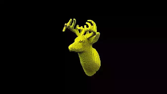 Deer head voxel