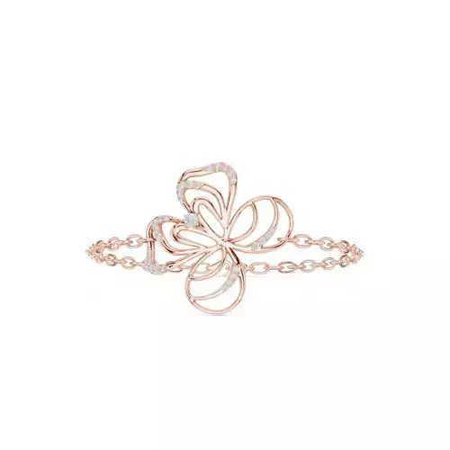 Round Diamond Flower Style Woman Bracelet 3DM STL Video