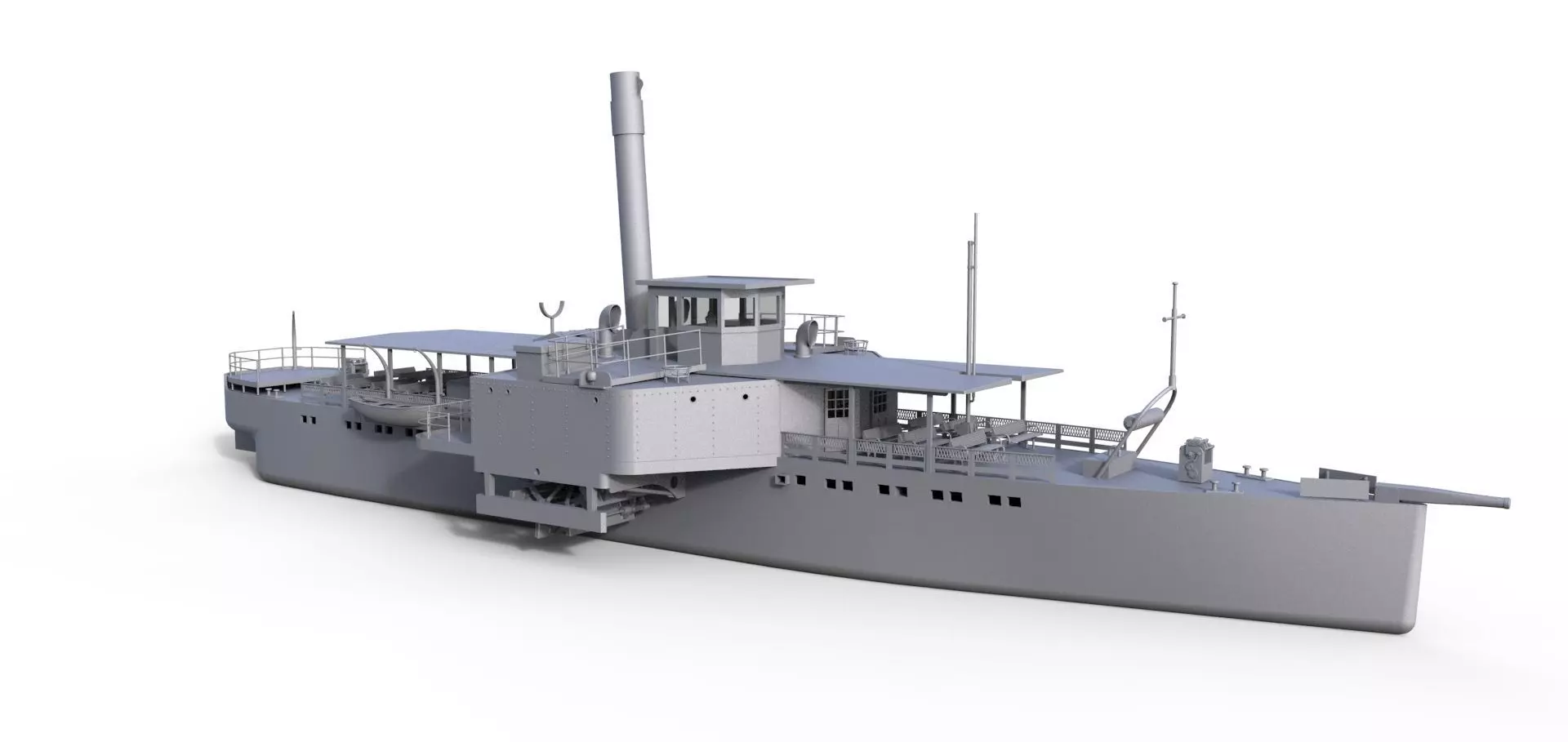 RADDAMPFER MIT BLATTSTEUERUNG PADDLE STEAMER 3D print model_5