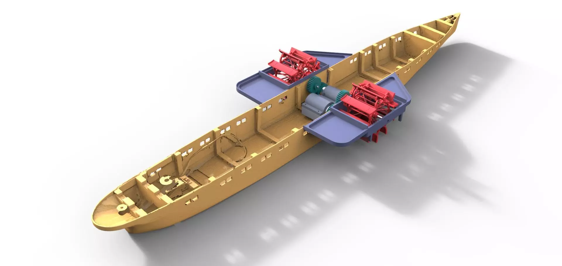 RADDAMPFER MIT BLATTSTEUERUNG PADDLE STEAMER 3D print model_11