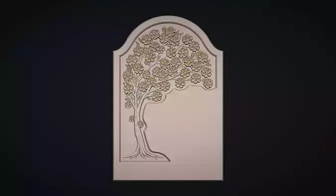 Sakura Tree Tombstone 3D print model