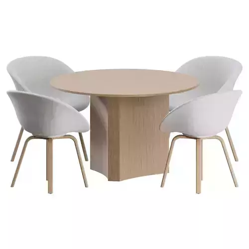 Mat Armchair Bue Table by Normann Copenhagen