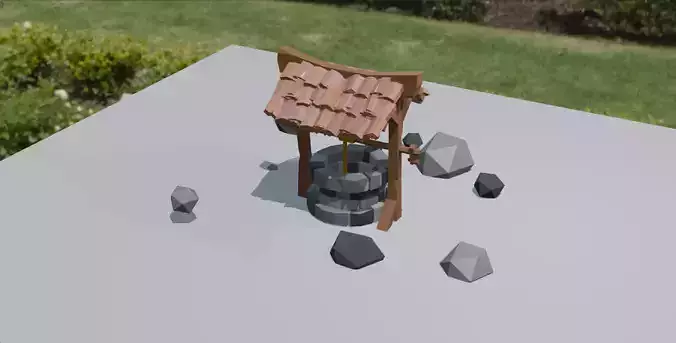 detailed low poly well