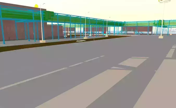 3D Model of Booster Compressor Station for Gas Condensate Fields 3D model