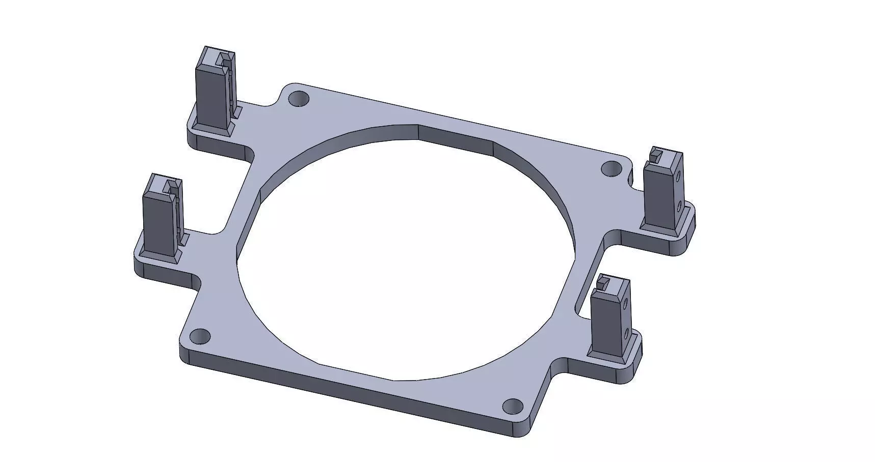 3Dfx Voodoo 2 SLI graphics card fan mounting  3D print model_0