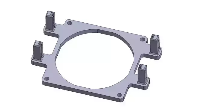 3Dfx Voodoo 2 SLI graphics card fan mounting  3D print model
