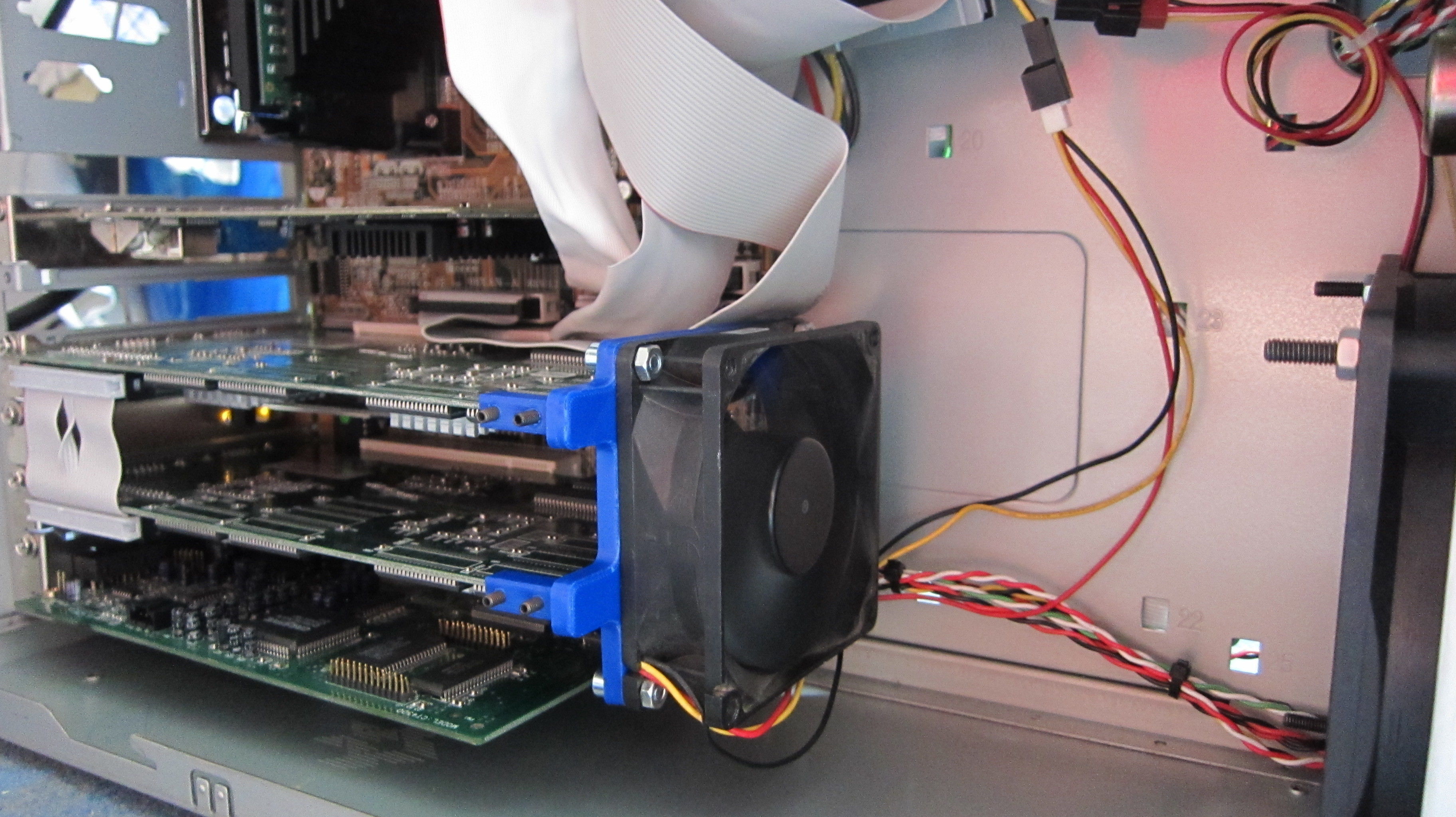 3Dfx Voodoo 2 SLI graphics card fan mounting  3D print model_1