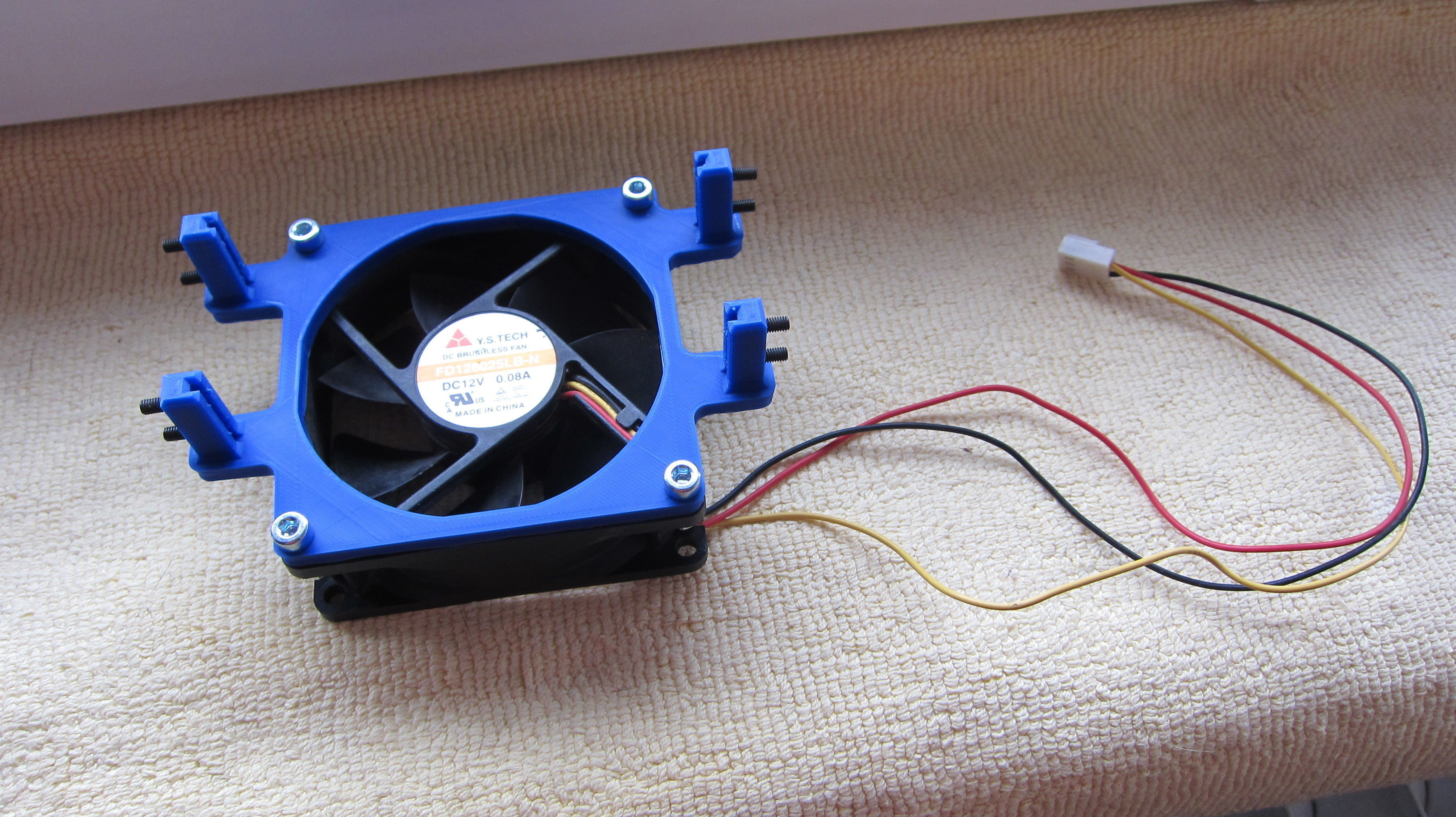 3Dfx Voodoo 2 SLI graphics card fan mounting  3D print model_2