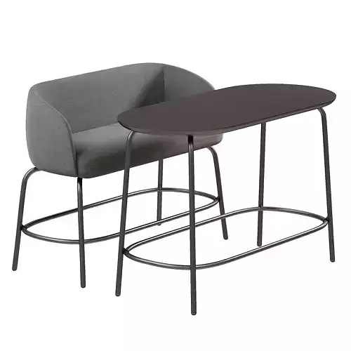 Nest High Sofa Low-poly 3D model