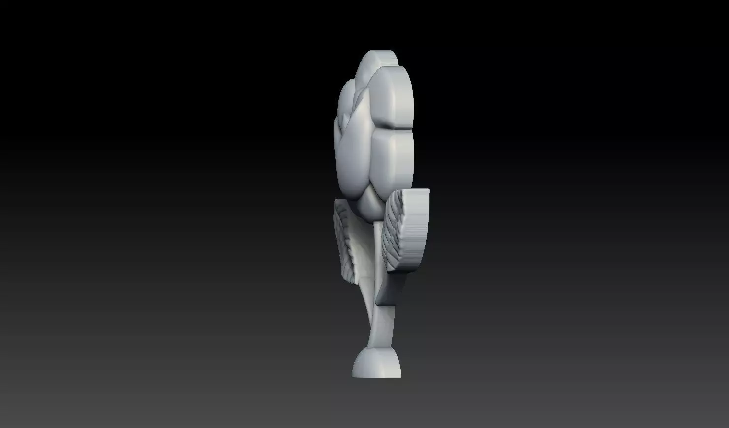 Rose Flower Relief STL 3D Model for CNC and 3D Printing 3D print model_6