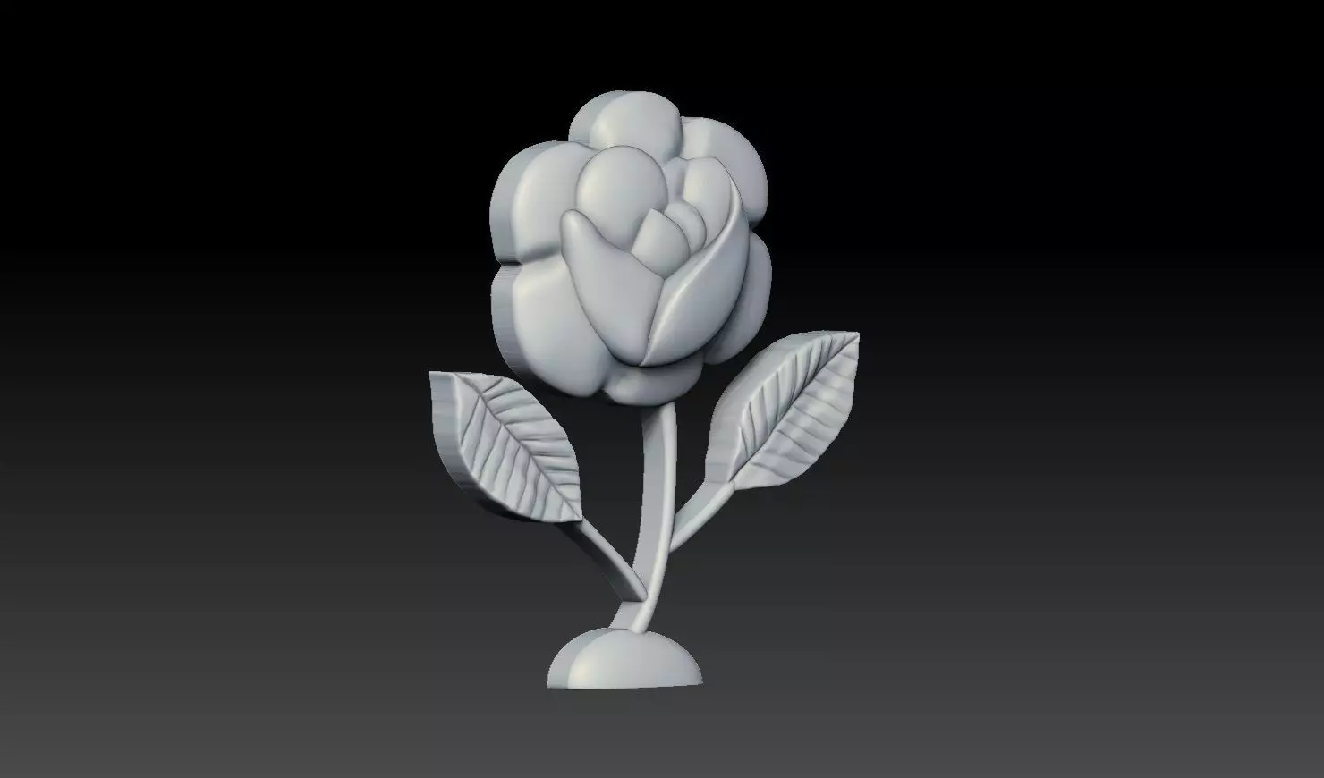 Rose Flower Relief STL 3D Model for CNC and 3D Printing 3D print model_12