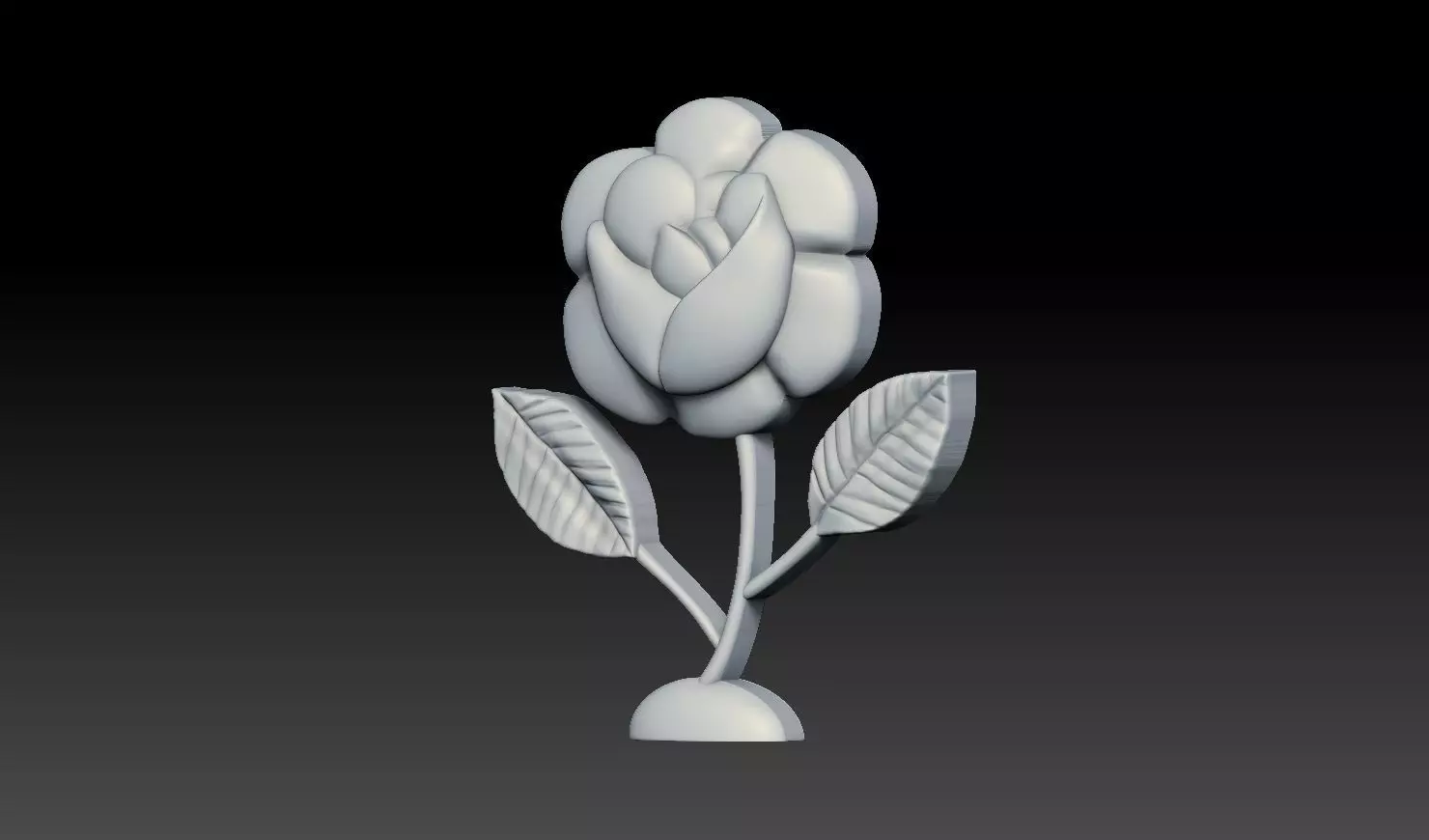 Rose Flower Relief STL 3D Model for CNC and 3D Printing 3D print model_3