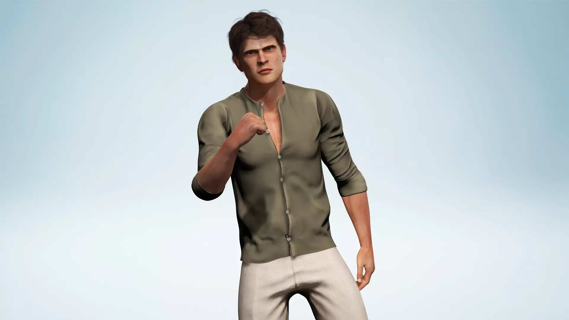 Realistic Men s Fashion 3D Model Low-poly 3D model_9