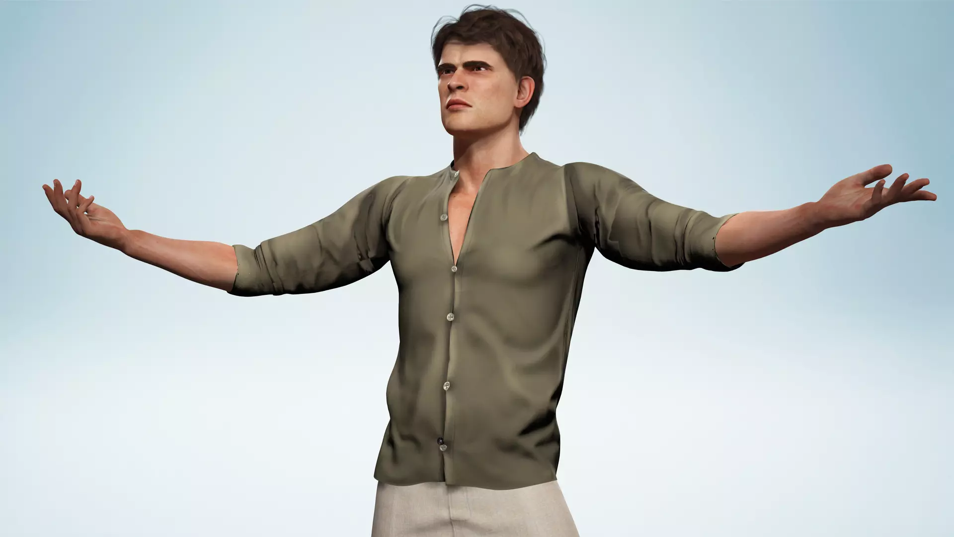 Realistic Men s Fashion 3D Model Low-poly 3D model_3