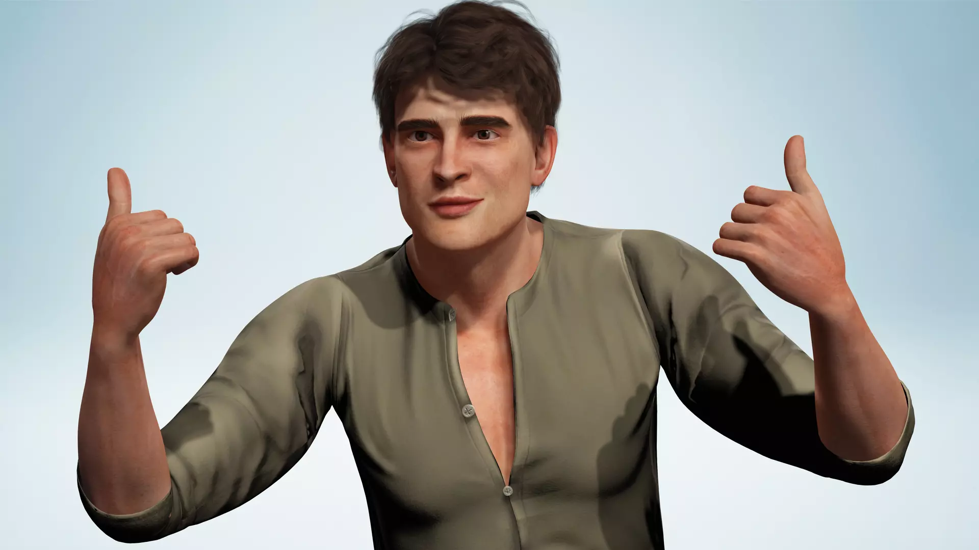 Realistic Men s Fashion 3D Model Low-poly 3D model_2