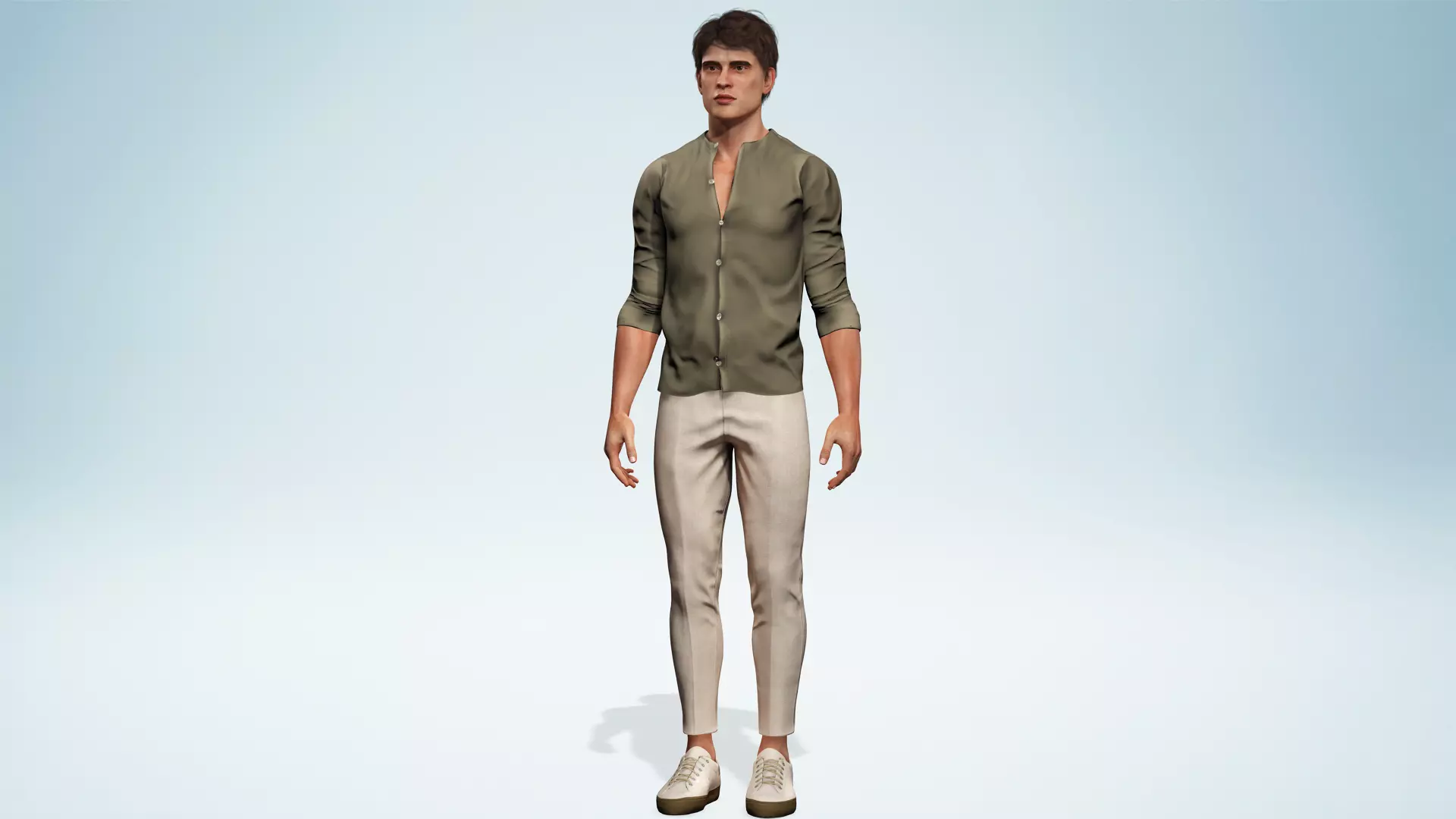Realistic Men s Fashion 3D Model Low-poly 3D model_1